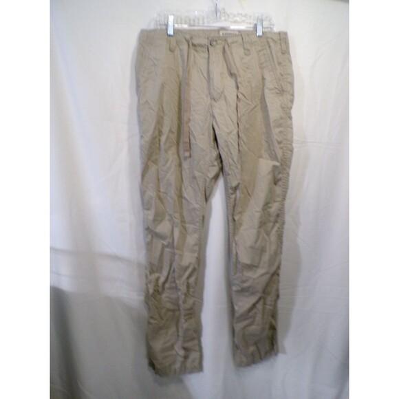 Express Other - Express Men's Khaki Chino Pants 34x34 100% Cotton Beige Flat Front